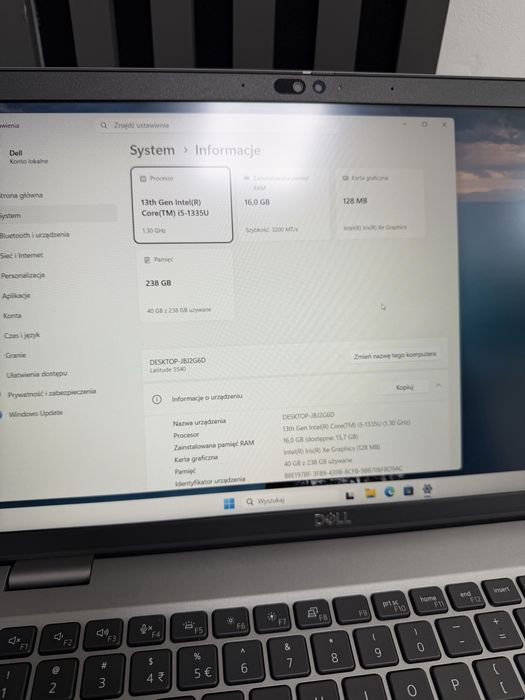 Dell Latitude 5540 i5 13 gen 16gb 256ssd win 11