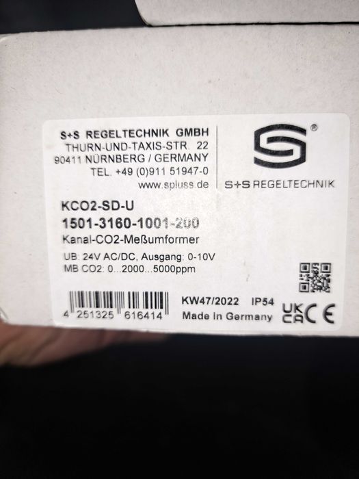 Czujnik kanałowy CO2