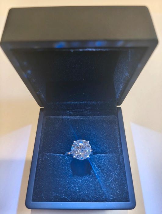 Pierścionek 14K białe złoto 5.02 ct IGI F VVS2 r. 13