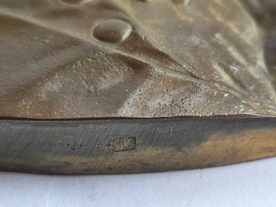 Stara plakieta Napoleon Bonaparte Książę Józef Poniatowski sygnowana 16 cm