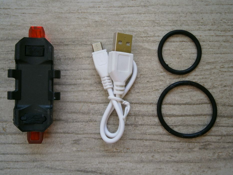 Lampka rowerowa LED - USB - NOWA