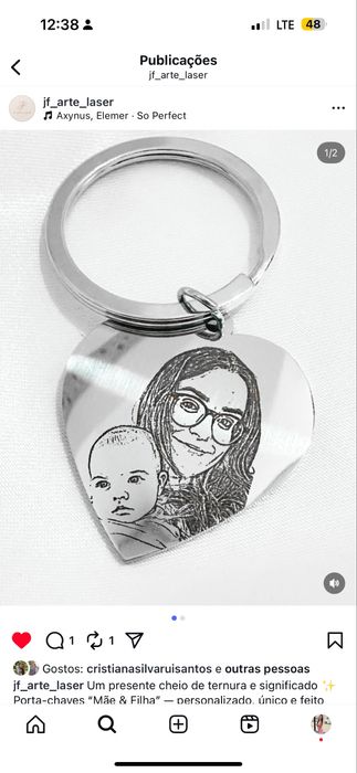 Porta-chaves Personalizados com Foto / Nome