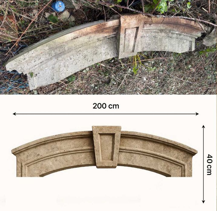 Arco Superior Monumental em Pedra Lavrada do Século XVII – Coleção Azularte