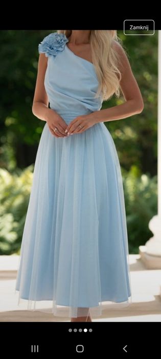 Sukienka na wesele Mon cheri rozm. M błękitna