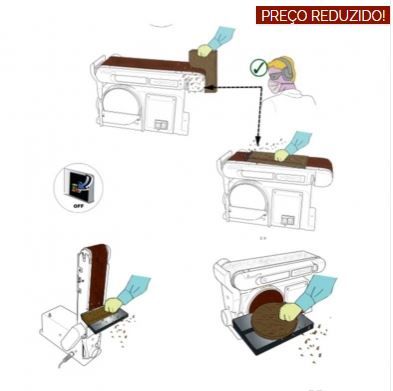 Lixadeira de bancada combinada 100x914 mm FEMI JOB LINE