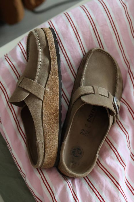 Замшеві шльопанці birkenstock buckley сабо