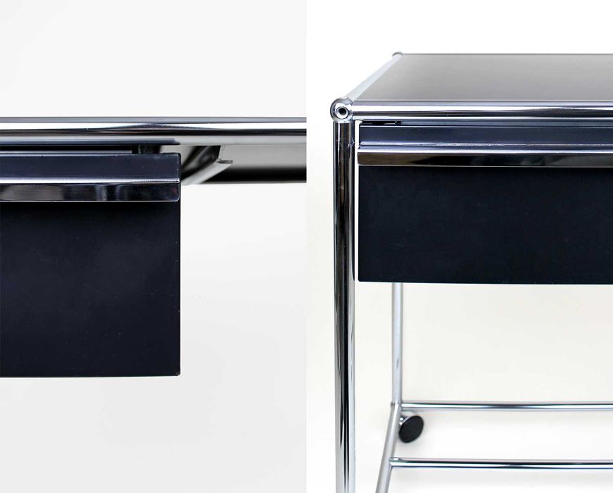 Biurko USM Haller vintage mid-century modern chrom bauhaus