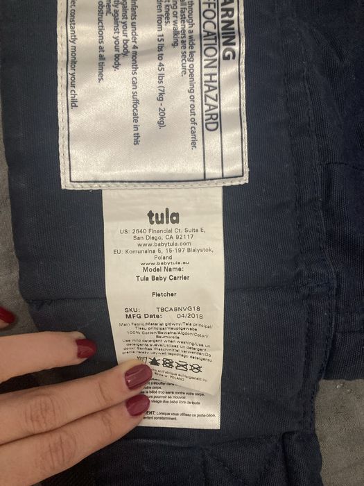 Tula nosidło nosidełko oryginalne zielone granatowe