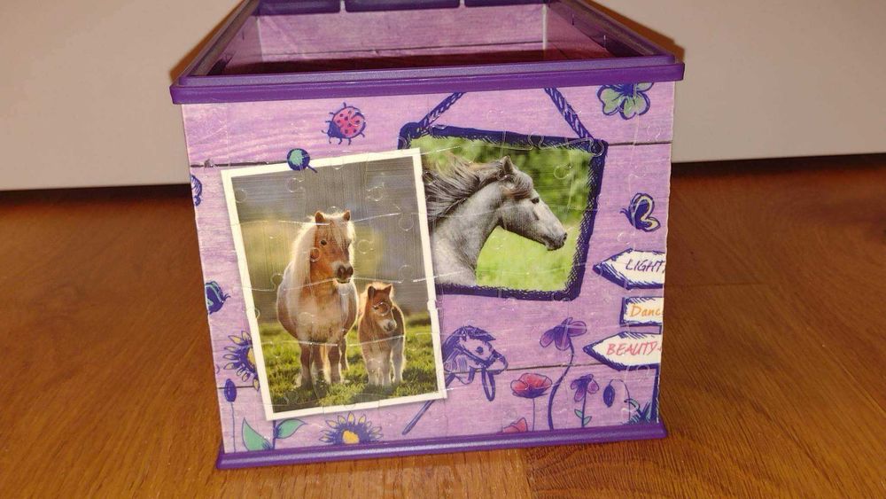 Ravensburger, Girly Girl, drzewko i pudełko na drobiazgi konie.