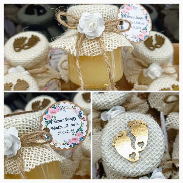 Podziękowania dla gości, miód, prezent 40,80,130 ml