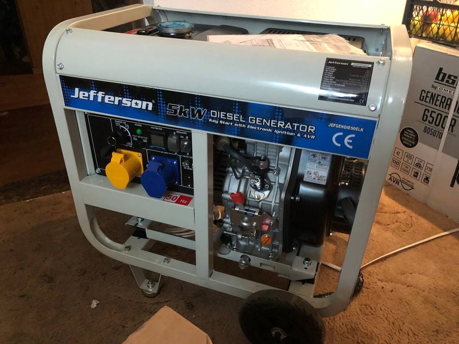 Дизельний однофазний  генератор Jefferson diesel 5 кв, в наявності