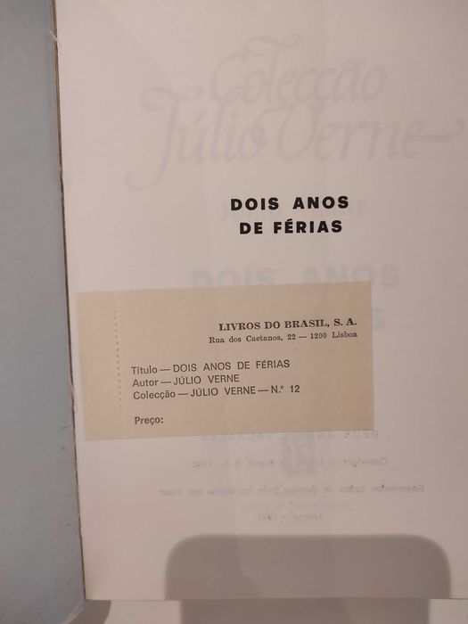 Julio Verne - Dois Anos de Férias (Novo-portes grátis)