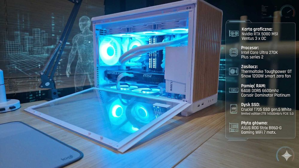 Komputer stacjonarny RTX 5080 64GB DDR5 PCIE 5.0 SSD 2TB