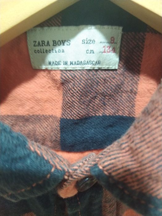 Camisa flanela criança Zara tamanho 8