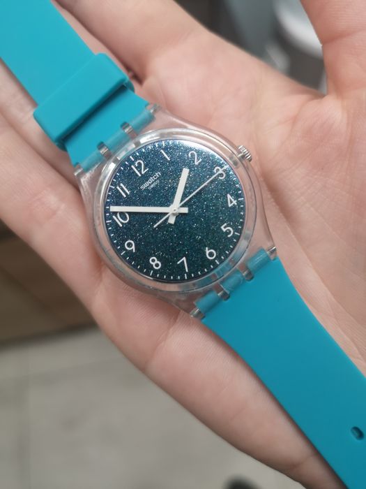 Zegarek swatch gent turkusowy Galaxy