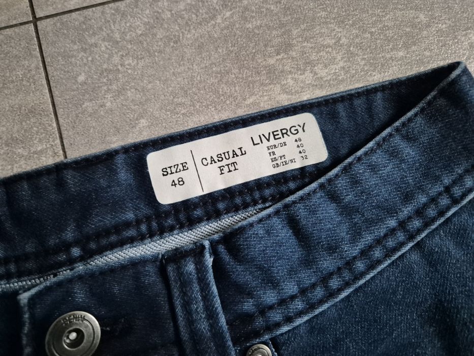 Zestaw 4x spodnie spodenki męskie M L granatowe denim jeans