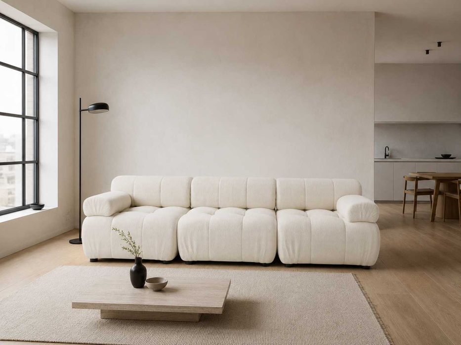 Nowoczesna sofa modułowa "CLOUDY" beżowa 3osobowa!