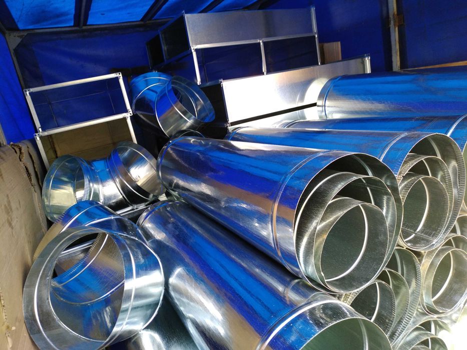 Оцинкованная труба. Воздуховод. Вентиляция. жестянщик. Трубы из цинка