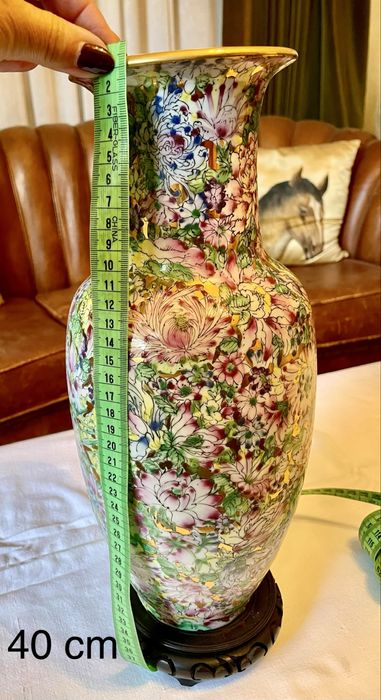 Jarra - 40 cm em Porcelana Chinesas Mil Flores