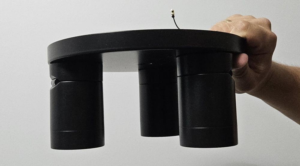 Kinkiet okrągły lampa sufitowa na trzy, czarny