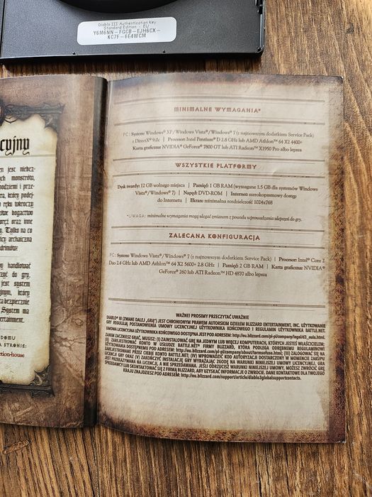 Diablo 3 PC stan bdb, płyta igła