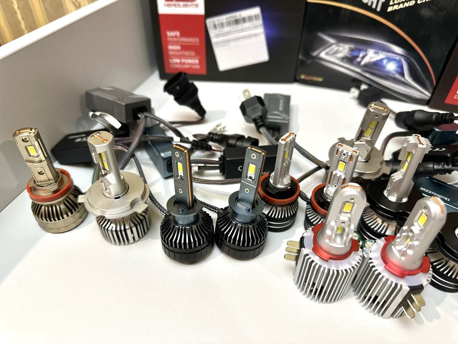Светодиодные LED лампы H7 H11 H4 H1 HB3 HB4 H3 HIR2 H13 H15 H27