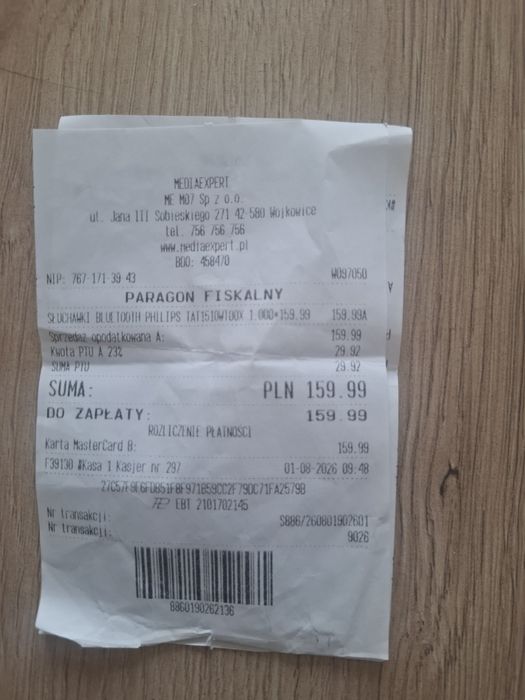 Sluchawki Philips t1510