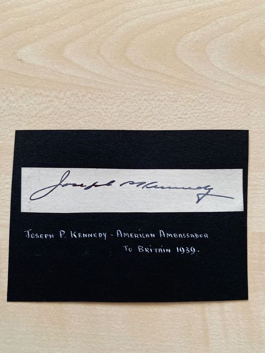 Joseph P. Kennedy - ojciec prezydenta Kennedy’ego odręczny autograf