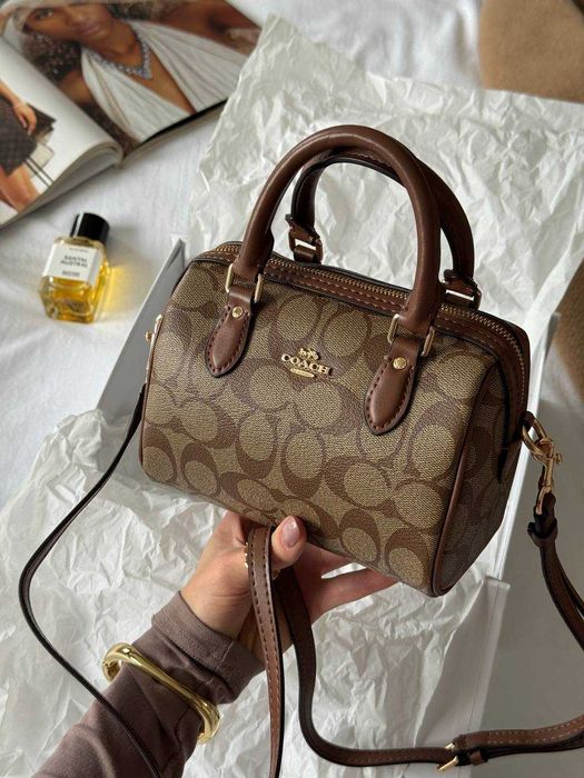 Coach Rowan Ginger Satchel In Signature Canvas/Коуч Роуен Сатчел Джінджер