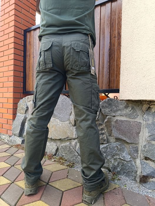 Штани чоловічі карго демісезонні олива, чорні,камуфляж LOSHAN.