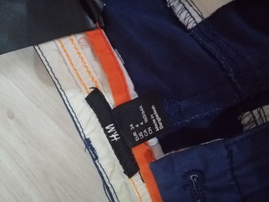 Eleganckie granatowe spodnie h&m 34