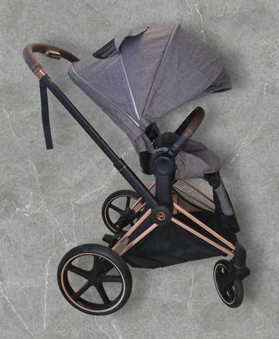 Cybex priam platinum rose gold + assento de passeio