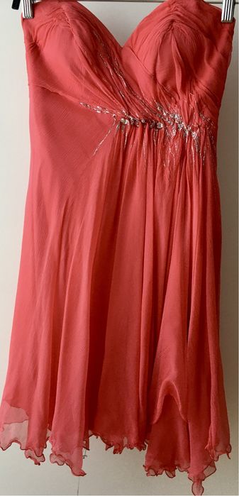 Vestido Coral em Seda