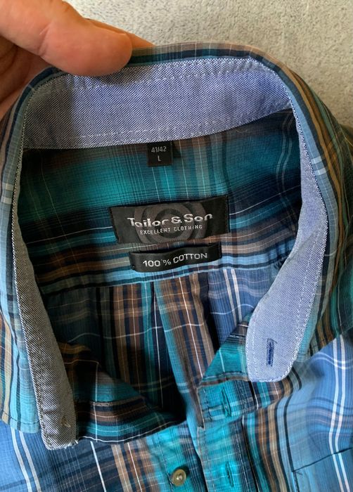Стильна сорочка в клітинку Tailor&Son, L (41/42).