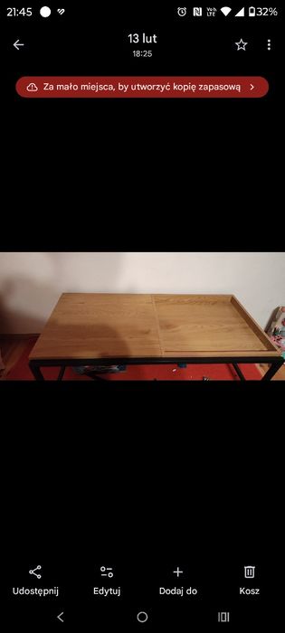 Używany ładny  loftowy stolik kawowy 100 x 50 x 40