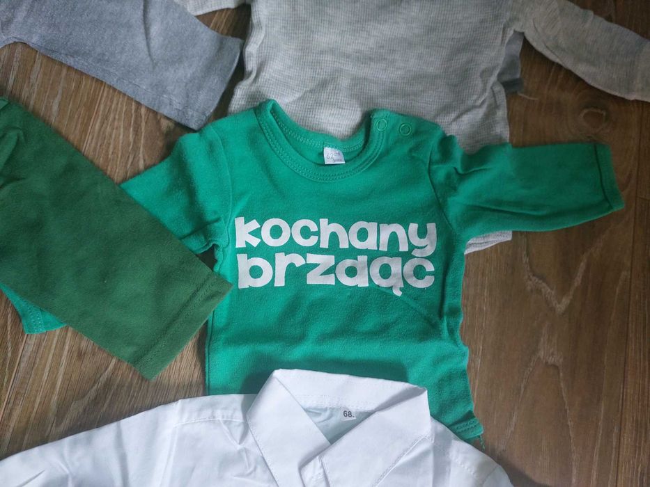 Body chłopięce, 21szt, 0-6m-ca