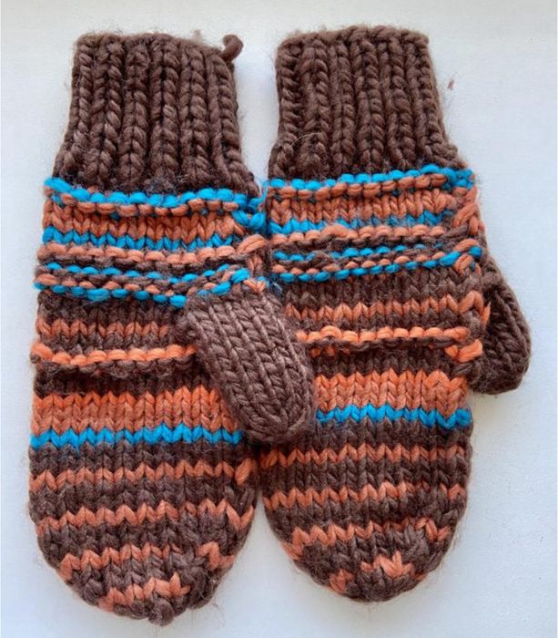 Комплект жіночий з крупною вязкою (шапка+шарф+рукавички)