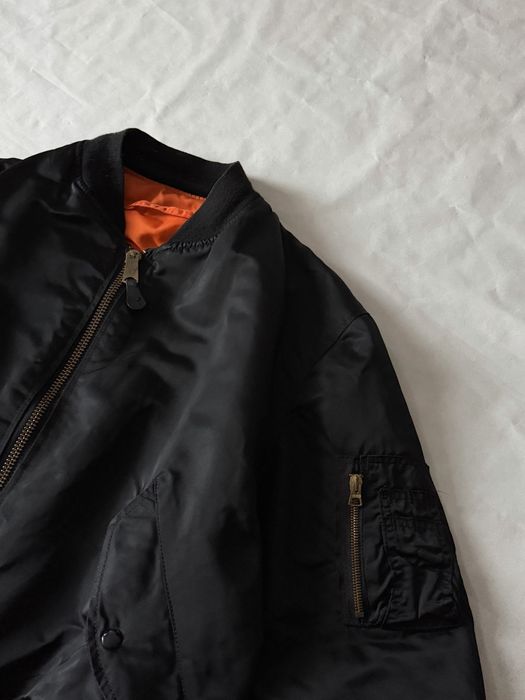 Alpha Industries MA-1 Made in USA Cropped Bomber Jacket бомбер
