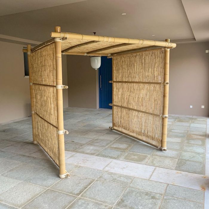 Paineis de bambu e cana - 3 peças - em conjunto de cabana ou por painel separado | 240x230cm