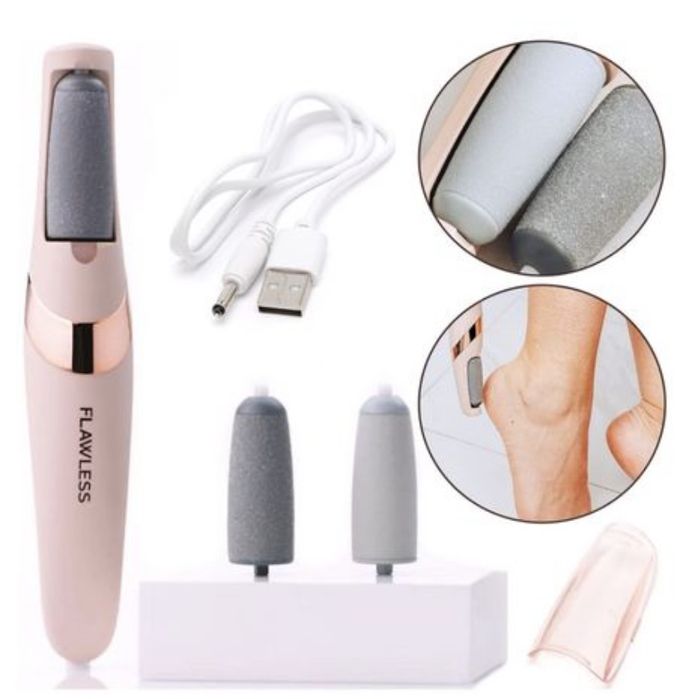 Пемза для ніг Апарат для педикюру flawless pedi дві насадки для пʼят