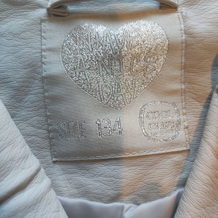 Ramoneska skórzana kurtka beż cool club 134