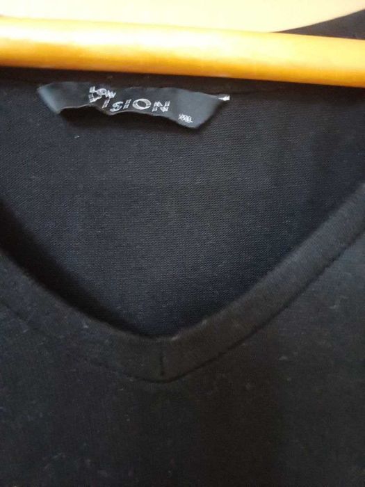 Чёрный трикотажный джемпер, XXXL