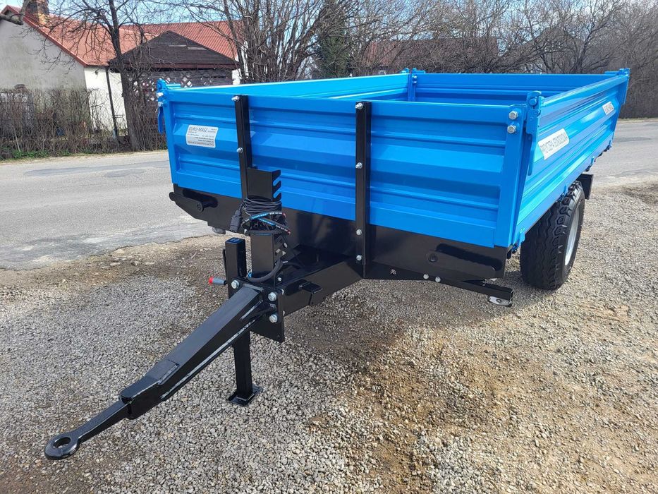 PRZYCZEPA ROLNICZA 3t jednoosiowa euro-masz WYWROTKA/ nadstawy