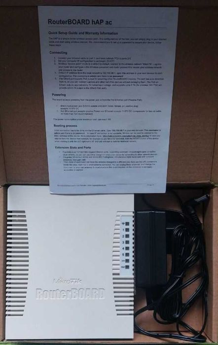 Беспроводной Wi-Fi-маршрутизатор MikroTik hAP ac