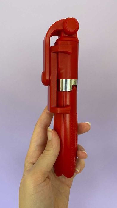 Червона селфі-палка - Віддмінний колір, на подарунок, в коробці, нова