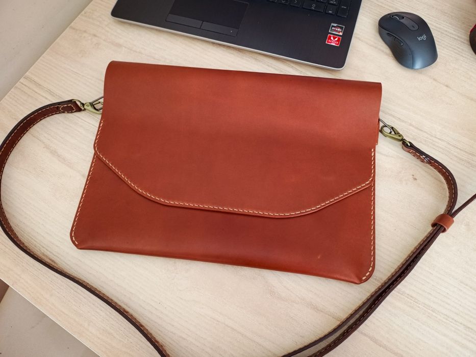 Borubar Skóroszyj - ręcznie robiona torba na laptopa / macbooka