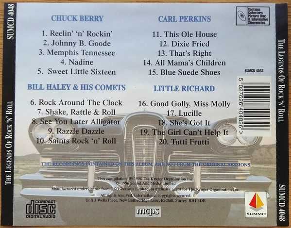 Various ‎– The Legends Of Rock 'N' Roll - CD