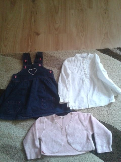 Zestaw sukienka, bluzka cool club i bolerko rozm 80,92