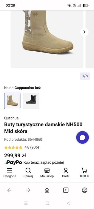 Śniegowce Quechua 43 skórzane