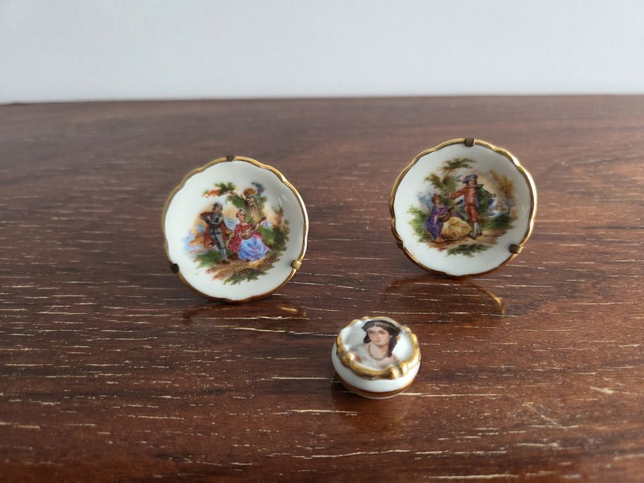 Miniaturas porcelana Limoges e cristal